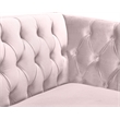 Bowery Hill Contemporary Deep Button Tufted Soft Pink Velvet Sofa