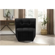 Bowery Hill Contemporary Deep Channel Tufted Soft Black Velvet Modular Chair