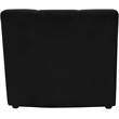 Bowery Hill Contemporary Deep Channel Tufted Soft Black Velvet Modular Chair