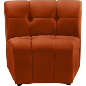 Bowery Hill Contemporary Cognac Velvet Upholstered Modular Chair