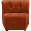 Bowery Hill Contemporary Cognac Velvet Upholstered Modular Chair