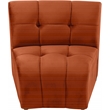 Bowery Hill Contemporary Cognac Velvet Upholstered Modular Chair