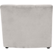 Bowery Hill Contemporary Deep Channel Tufted Soft Cream Velvet Modular Chair