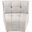Bowery Hill Contemporary Deep Channel Tufted Soft Cream Velvet Modular Chair