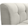 Bowery Hill Contemporary Deep Channel Tufted Soft Cream Velvet Modular Chair