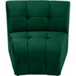 Bowery Hill Contemporary Deep Channel Tufted Soft Green Velvet Modular Chair