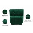 Bowery Hill Contemporary Deep Channel Tufted Soft Green Velvet Modular Chair