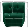 Bowery Hill Contemporary Deep Channel Tufted Soft Green Velvet Modular Chair