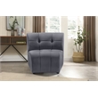 Bowery Hill Contemporary Deep Channel Tufted Soft Gray Velvet Modular Chair