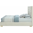 Bowery Hill Contemporary Cream Velvet Full Bed with Gold/Chrome Legs Included