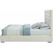 Bowery Hill Contemporary Cream Velvet Full Bed with Gold/Chrome Legs Included