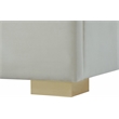 Bowery Hill Contemporary Cream Velvet Full Bed with Gold/Chrome Legs Included