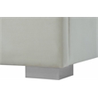 Bowery Hill Contemporary Cream Velvet Full Bed with Gold/Chrome Legs Included