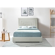 Bowery Hill Contemporary Cream Velvet Full Bed with Gold/Chrome Legs Included
