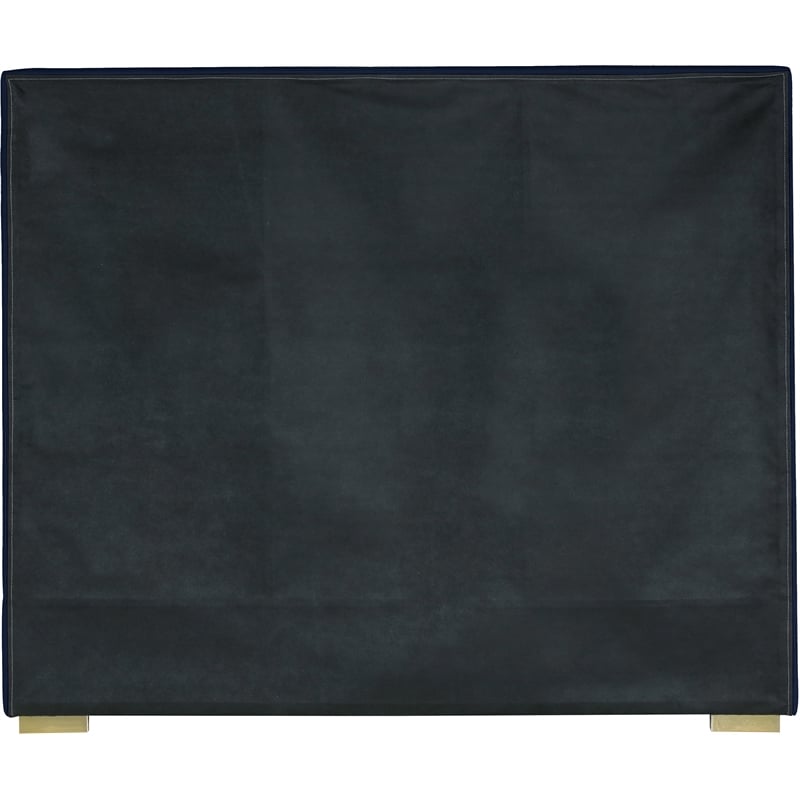 Bowery Hill Contemporary Navy Velvet King Bed with Gold/Chrome Legs Included