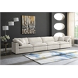 Bowery Hill Contemporary Soft Cream Velvet Modular 4 Piece Sofa