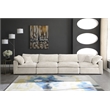 Bowery Hill Contemporary Soft Cream Velvet Modular 4 Piece Sofa