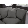 Bowery Hill Contemporary Gray Velvet Modular 4 Piece Armless Sofa
