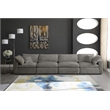 Bowery Hill Contemporary Soft Gray Velvet Modular 4 Piece Sofa