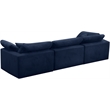 Bowery Hill Contemporary Soft Navy Velvet Modular 3 Piece Sofa