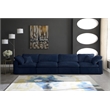 Bowery Hill Contemporary Soft Navy Velvet Modular 4 Piece Sofa
