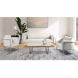 Bowery Hill Contemporary Soft Cream Velvet Upholstereded Chair
