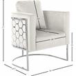 Bowery Hill Contemporary Soft Cream Velvet Upholstereded Chair