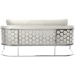 Bowery Hill Contemporary Soft Cream Velvet Upholstereded Sofa