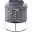 Bowery Hill Contemporary Soft Gray Velvet Upholstereded Chair