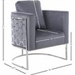 Bowery Hill Contemporary Soft Gray Velvet Upholstereded Chair