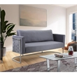 Bowery Hill Contemporary Soft Gray Velvet Upholstereded Sofa