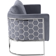 Bowery Hill Contemporary Soft Gray Velvet Upholstereded Sofa