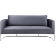 Bowery Hill Contemporary Soft Gray Velvet Upholstereded Sofa