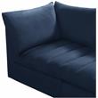 Bowery Hill Contemporary Deep Channel Tufted Soft Navy Velvet Modular Sofa
