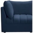 Bowery Hill Contemporary Deep Channel Tufted Soft Navy Velvet Modular Sofa
