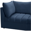 Bowery Hill Contemporary Deep Channel Tufted Soft Navy Velvet Modular Sofa