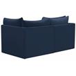 Bowery Hill Contemporary Deep Channel Tufted Soft Navy Velvet Modular Sofa
