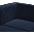 Bowery Hill Contemporary Deep Channel Tufted Soft Navy Velvet Modular Sofa
