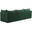 Bowery Hill Contemporary Deep Channel Tufted Soft Green Velvet Modular Sofa