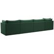 Bowery Hill Contemporary Deep Channel Tufted Soft Green Velvet Modular Sofa