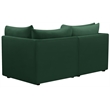 Bowery Hill Contemporary Deep Channel Tufted Soft Green Velvet Modular Sofa