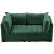 Bowery Hill Contemporary Deep Channel Tufted Soft Green Velvet Modular Sofa