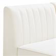 Bowery Hill Contemporary Deep Channel Tufted Soft Cream Velvet Modular Sofa
