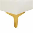 Bowery Hill Contemporary Deep Channel Tufted Soft Cream Velvet Modular Sofa