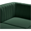 Bowery Hill Contemporary Deep Channel Tufted Soft Green Velvet Corner Chair