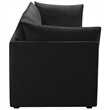 Bowery Hill Contemporary Deep Channel Tufted Soft Black Velvet Modular Sofa