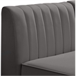 Bowery Hill Contemporary Deep Channel Tufted Soft Grey Velvet Modular Sofa
