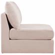 Bowery Hill Contemporary Deep Channel Tufted Soft Pink Velvet Armless