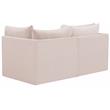 Bowery Hill Contemporary Deep Channel Tufted Soft Pink Velvet Modular Sofa