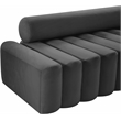 Bowery Hill Contemporary Deep Channel Tufted Soft Grey Velvet Chair